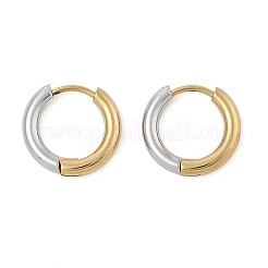 201 orecchini a cerchio bicolore in acciaio inossidabile&nbsp;EJEW-Q002-01G-02