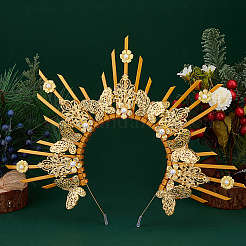 Нейлоновые железные резинки для волос «ангел»&nbsp;AJEW-WH0455-194