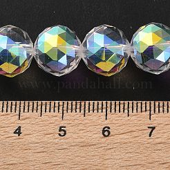 Прозрачные стеклянные бусины гальваническим пряди&nbsp;EGLA-N002-34D-H01