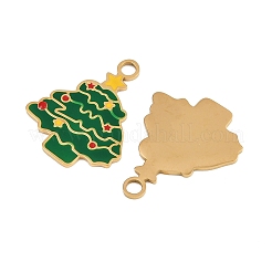 Подвески из нержавеющей стали 304 с эмалью на рождественскую тематику STAS-G359-01G-02