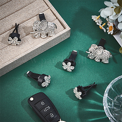 6 шт. автомобильные зажимы для воздуховодов из сплава со стразами&nbsp;HJEW-OC00240