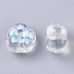 Placcare perle di vetro trasparenti&nbsp;GLAA-N035-07A-E01
