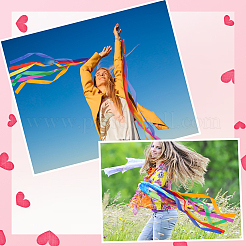 4 шт. полиэстеровые танцевальные ленты&nbsp;AJEW-CY0001-67