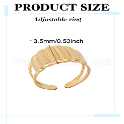 1 шт. геометрические манжеты из нержавеющей стали для женщин&nbsp;RJEW-LP0002-55G