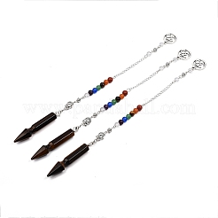 Pendoli da rabdomanzia appuntiti con pietre preziose a tema chakra&nbsp;G-I284-D