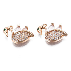 Латунные микропаве прозрачные подвески с фианитом&nbsp;KK-S359-109-RS