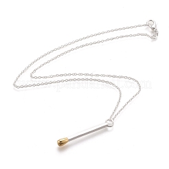 Ожерелья с подвесками из латуни&nbsp;NJEW-F279-01S-RS