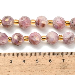Fili di perline di cristallo geode druzy elettrolitico placcato&nbsp;G-F833-P01-10mm-01