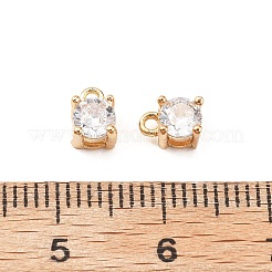 Ottone micro spianare pendenti zirconi&nbsp;KK-D382-04G-01
