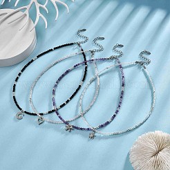4-teiliges Halsketten-Set mit 4 klaren Zirkonia-Anhängern im Mond-&nbsp;NJEW-JN04271