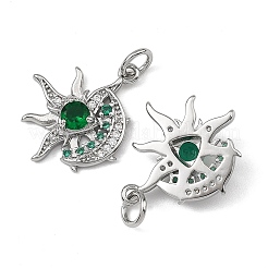 Pendentifs en laiton Shegrace pavés de zirconiums cubiques verts&nbsp;XGRQ4D266-668P