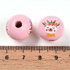 Bedruckte Holzperlen zum Thema Ostern&nbsp;WOOD-T032-22T