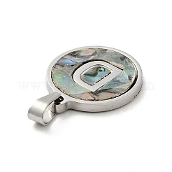 Acciaio inossidabile 304 con pendenti in conchiglia di paua&nbsp;STAS-G268-02D-P