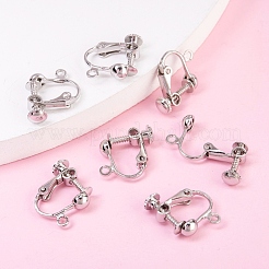 Латунные клипсы для непроколотых ушей&nbsp;X-EC143-NF