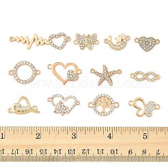 30 шт. 12 стиля сплава хрустальные стразы звенья/соединители&nbsp;FIND-FS0004-39