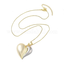 Collane con ciondolo a forma di cuore di pesca con catena in ottone per donna&nbsp;NJEW-M009-02G-A