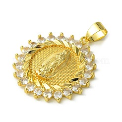 Pendentifs en laiton zircon cubique transparent&nbsp;KK-H472-46B-G