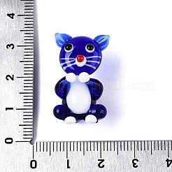 Statuetta di gatto in vetro lavorato a mano&nbsp;LAMP-N034-26B