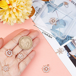 12шт 2 стиля латунные микропаве прозрачные кубические подвески из циркония&nbsp;KK-BBC0005-71