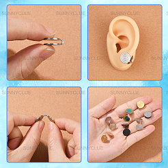 16 шт. 4-х цветные серьги-манжеты из нержавеющей стали 304 Vortex&nbsp;EJEW-SC0001-86