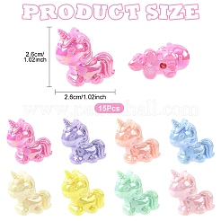 15шт УФ-покрытие непрозрачные акриловые бусины&nbsp;MACR-YW0004-60