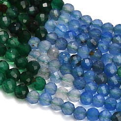 Colliers de perles de calcédoine naturelle à dégradé de couleurs&nbsp;GG-NH0004-A01-01B