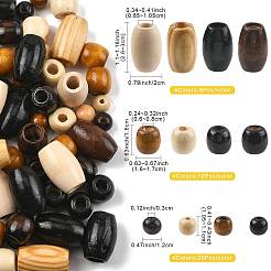 152 pieza de cuentas de madera de arce natural teñidas en 12 estilos&nbsp;WOOD-FS0002-53