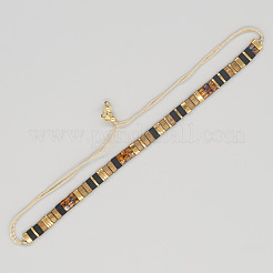 Vintage-Armbänder im Ethno-Stil mit verstellbarem Schiebeverschluss aus handgefertigten Glasperlen (Tila) für Damen&nbsp;ZN9527-12