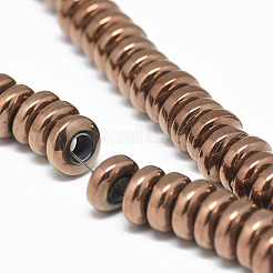 Chapelets de perles en hématite synthétique sans magnétiques&nbsp;X-G-T061-42E