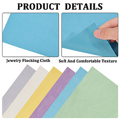 12 foglio di stoffa floccata per gioielli in 6 colori&nbsp;DIY-CY0004-14B