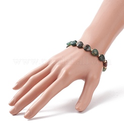 Браслет из бисера в виде сердца из натурального индийского агата&nbsp;BJEW-JB08697-02