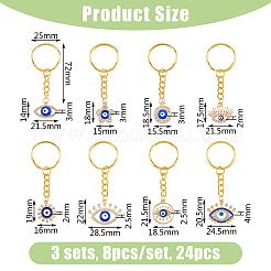 Брелок с эмалью и стразами от сглаза&nbsp;KEYC-HY0001-16