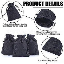 Polyester Imitation Sackleinen Verpackungsbeutel Kordelzugbeutel&nbsp;ABAG-BBC0001-02B-02