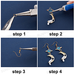 DIY-Set zur Herstellung baumelnder Weltraumohrringe&nbsp;DIY-SC0019-50