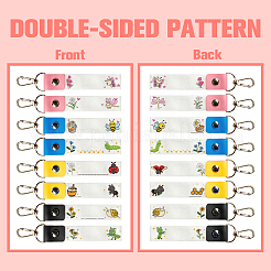 Брелок для ключей из искусственной кожи и хлопка с именным маркером&nbsp;AJEW-WH0514-013