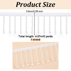 Кружевная лента из акрила и полиэстера&nbsp;OCOR-WH0110-08C