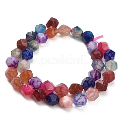 Brins de perles d'agate naturelle (teintes et chauffées)&nbsp;G-K425-B08-01