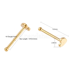 Piercing para la nariz de acero inoxidable 304 con forma de corazón&nbsp;AJEW-L056-04G