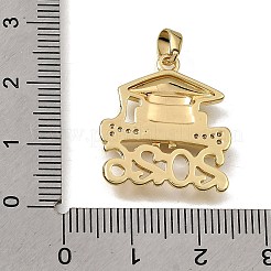 Pendentifs en laiton sertis de micro-pavés de zircone cubique transparente et d'émail noir&nbsp;CU-CBAA556-07A