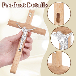 Ostern Jesus Kreuz Holz Dekorationen&nbsp;DJEW-WH0053-51