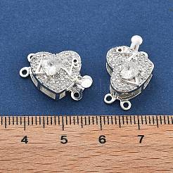 Латунные микро проложить кубического циркония ящик с застежками&nbsp;KK-B125-07S-03