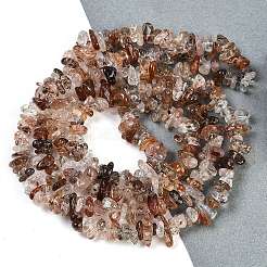 Нити бусин из рутилированного кварца из натурального черного золота&nbsp;X-G-G905-20