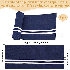 Elastischer Polyester-Rippstoff für Manschetten&nbsp;DIY-WH0028-96A