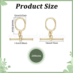 20 пакетик латунных застежек-тоглов&nbsp;KK-ME0003-88