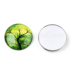 A metà intorno / cupola albero modello di vetro cabochon flatback per i progetti fai da te&nbsp;LS-GGLA-Q037-25mm-M28-06