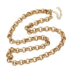 Colliers à maillons rolo en acier inoxydable 304 de 7 mm pour femmes et hommes&nbsp;NJEW-Z115-01G