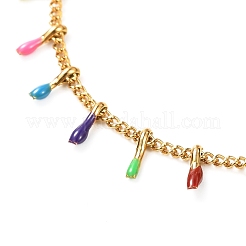 Conjunto de collar y pulsera de cadena esmaltada de acero inoxidable 304&nbsp;SJEW-JS01217