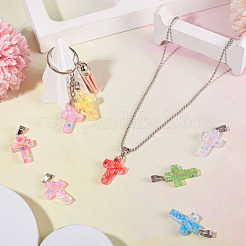 15 шт. подвески из светящейся смоляной пайетки&nbsp;RESI-TA0004-20B