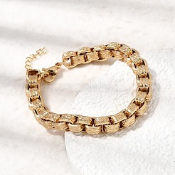Armbänder aus Edelstahl 304 mit Kastenkette für Damen&nbsp;BJEW-P399-02G