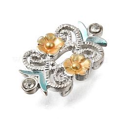 Латунные хрустальные стразы цветы многорядные звенья&nbsp;KK-P306-17P